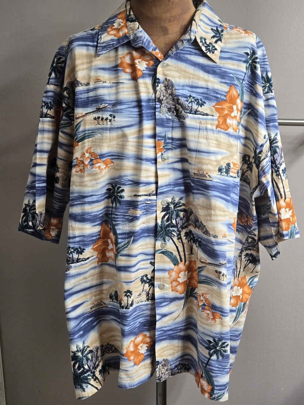 Pierre Cardin NWOT Vintage Mens XXL Hawaiian Print BDSSS